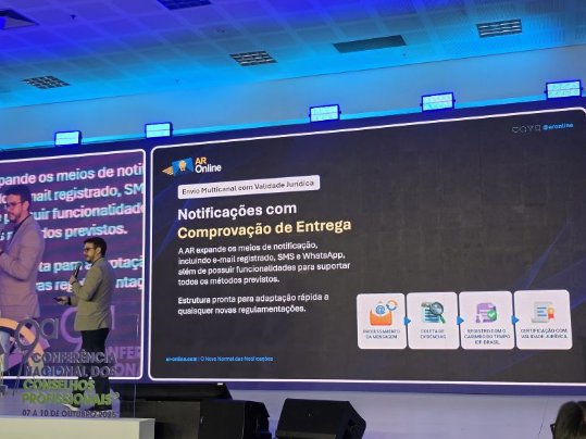 Palestra sobre notificações com comprovação de entrega em Brasília
